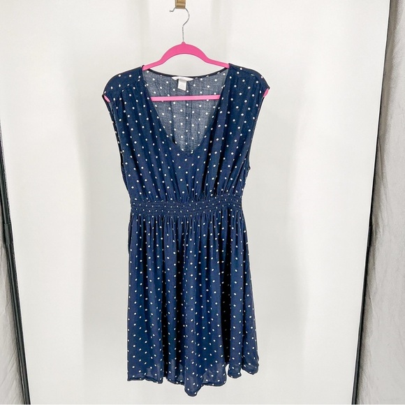 H&M blue/white polka dot MAMA maternity dress - Picture 1 of 3